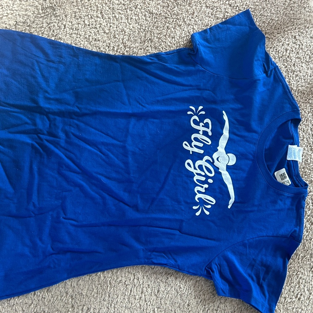 Blue 'Fly Girl' Graphic T-Shirt